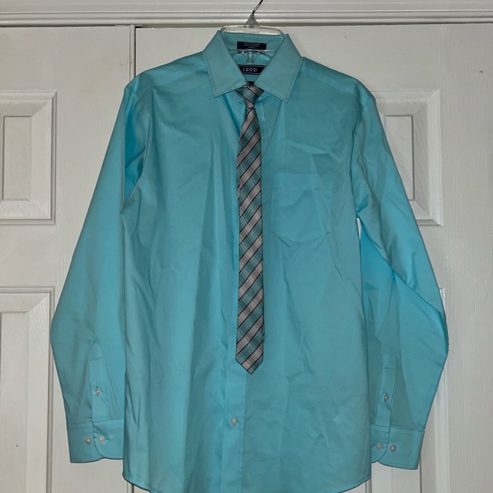 Izod kids Blue Dress Shirt Long Sleeve Classic
